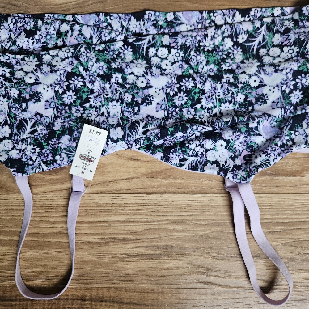 Aerie Purple and Green Sports Bra Intimates